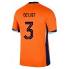 Nederland De Ligt 3 Hjemme EM 2024 - Herre Fotballdrakt
